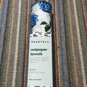 Earth Blue Hydrangea Cotton Towels